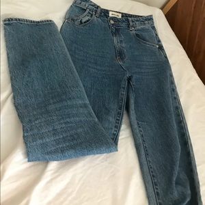 Rollas High Waisted Straight leg Jeans